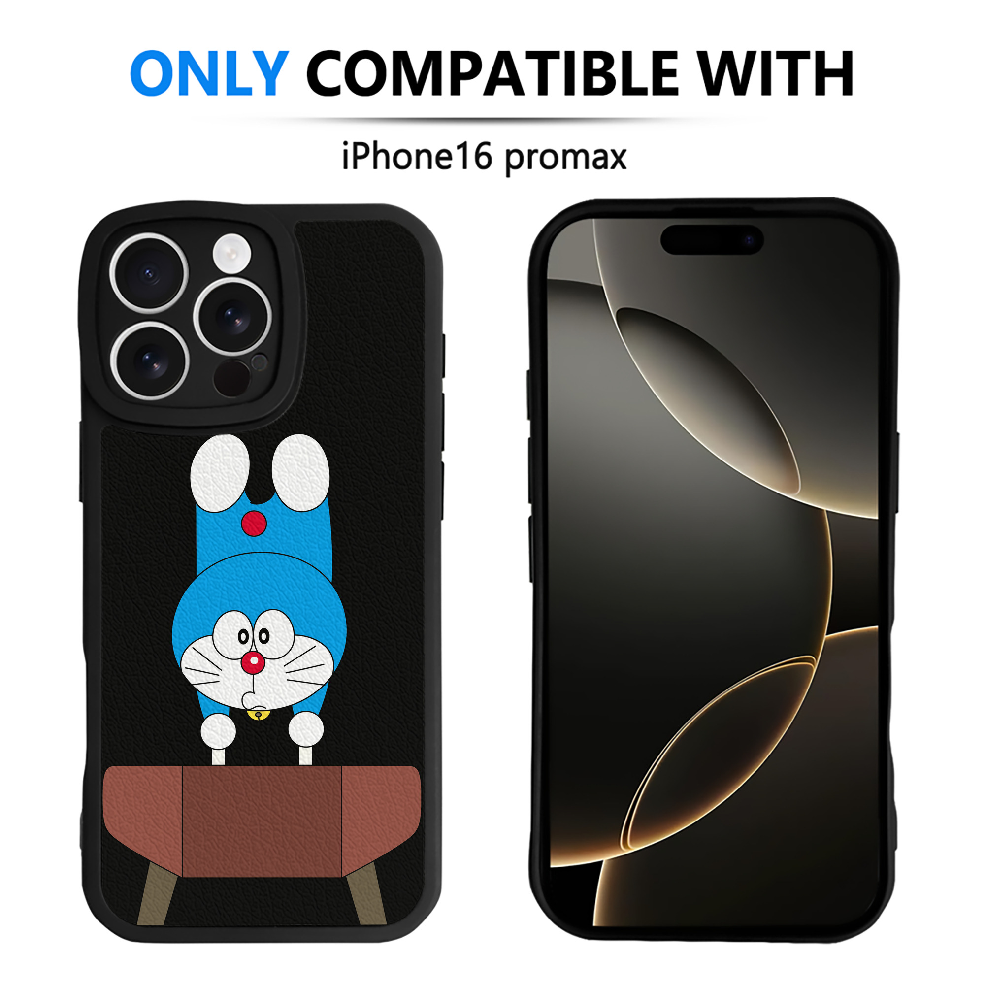 （画像用） ドラえもん Doraemon 【iPhone 16シリーズ対応】シリコンスマホケース（レザー調） 材質：シリコン